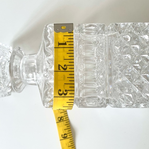 Vintage GDR Heavy Crystal Whisky Decanter Lausitzer Glas Karaffe, 9” - Picture 3 of 7